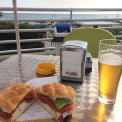 Barebone In Rock - Focaccia sandwich and a beer