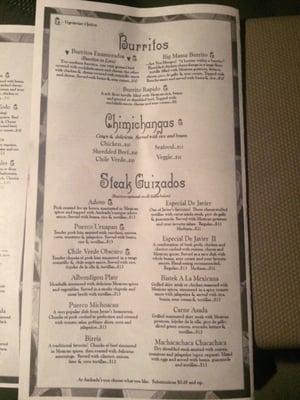 Menu photo 7 Andrade's Restaurante Mexicano Boise, ID