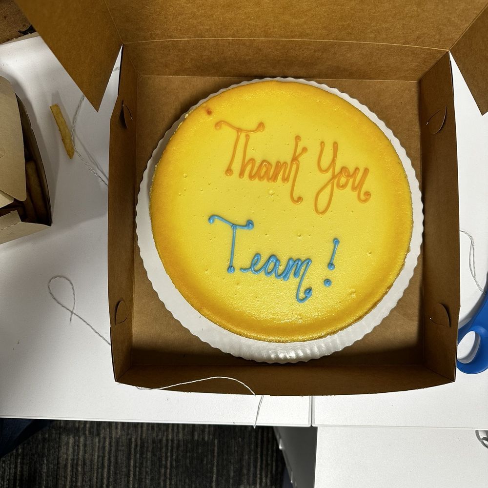 Termini Bros Bakery - The cheesecake I got for my Team - Bakeries Near Me - Philadelphia, Pennsylvania Termini Bros Bakery - The cheesecake I got for my Team - Bakeries Near Me - Philadelphia, Pennsylvania