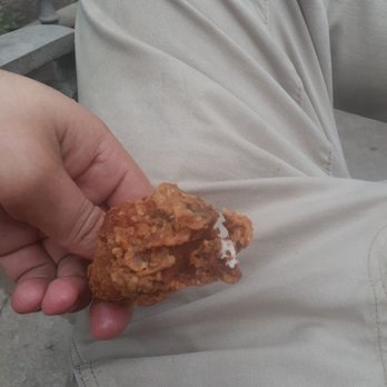 Jones Fried Chicken - The white is melted styrofoam on the chicken.... - Halal Near Me - Houston, Texas Jones Fried Chicken - The white is melted styrofoam on the chicken.... - Halal Near Me - Houston, Texas