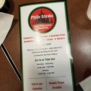 Philly Steaks - Cheesesteaks Near Me - Albuquerque, New Mexico