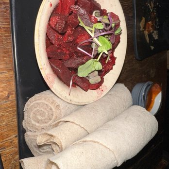 Ras Plant Based - Injera and Side Key Sir - Ethiopian Near Me - Brooklyn, New York