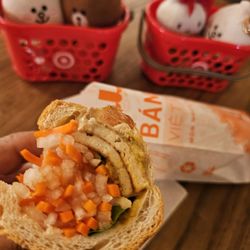 Munch on Mi - Inside of the Tofu Lemongrass Pate Banh Mi... delicious!