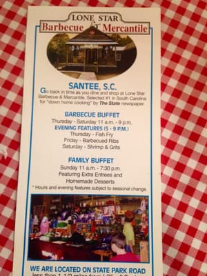Menu photo 3 Lone Star Barbecue and Mercantile Santee, SC Menu photo 3 Lone Star Barbecue and Mercantile Santee, SC