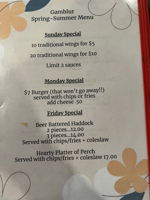 Menu photo 8 The Gamblur McHenry, IL