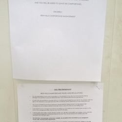 Irish Hills Kampground - They put notice on my Coleman Cooler that no outside refrigerators are allowed!!! It's a COOLER!!