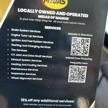 Midas - Services - Auto Repair Near Me - Manor, Texas