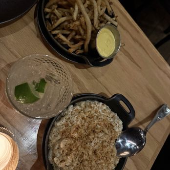 Vinyl Steakhouse - Truffle Mac N Cheese & House Cut Shoestring Fries - Steakhouses Near Me - New York, New York Vinyl Steakhouse - Truffle Mac N Cheese & House Cut Shoestring Fries - Steakhouses Near Me - New York, New York