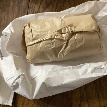 One Way Burgers - 3 meat combo breakfast burrito cut in half - Burgers Near Me - Upland, California