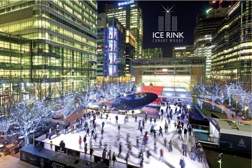 Ice Rink Canary Wharf by null