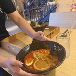 #4. Sapporo Miso Ramen Served with Chashu Pork, Half Marinated Egg, Bamboo Shoots, Corn, Wakame, Scallion, and Nori in Pork Broth. #4. Sapporo Miso Ramen Served with Chashu Pork, Half Marinated Egg, Bamboo Shoots, Corn, Wakame, Scallion, and Nori in Pork Broth.