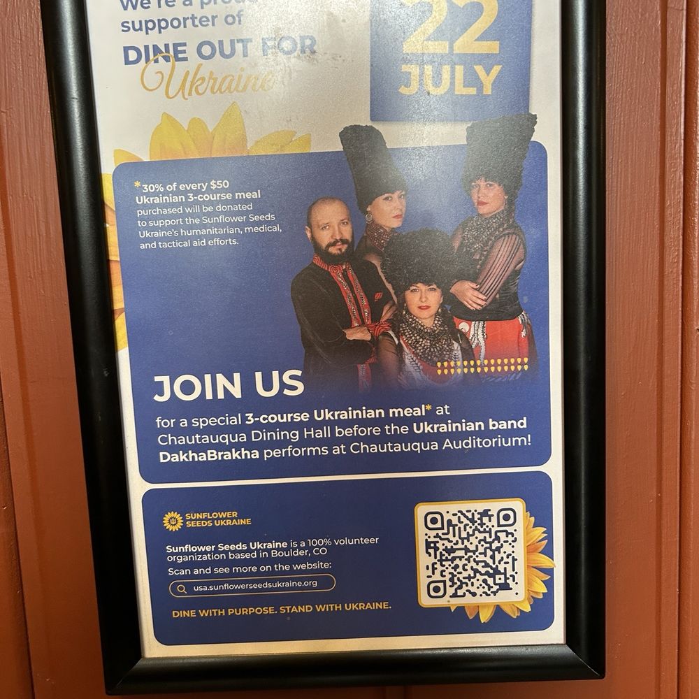 Chautauqua Dining Hall - Poster at entrance - American Near Me - Boulder, Colorado Chautauqua Dining Hall - Poster at entrance - American Near Me - Boulder, Colorado