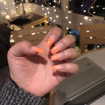 Boston's Nails & Spa - Dip powder ombré orange - Waxing Near Me - Boston, Massachusetts Boston's Nails & Spa - Dip powder ombré orange - Waxing Near Me - Boston, Massachusetts