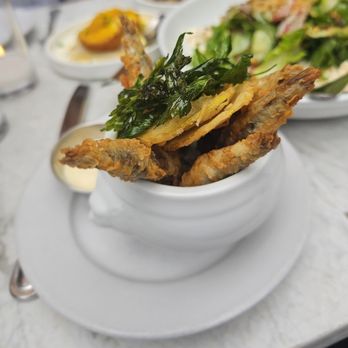 French Louie - Anchovy Frites- Crispy lemon and aioli. $12. Simple but good - French Near Me - Brooklyn, New York