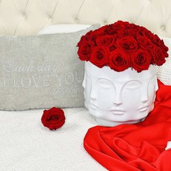 Fleur Flower Boutique - Red Preserved Roses in Ceramic Vase