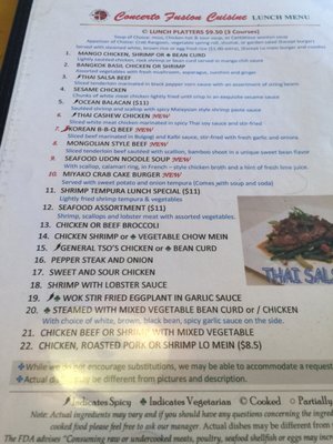 Menu photo 1 Concerto Fusion Morrisville, PA Menu photo 1 Concerto Fusion Morrisville, PA