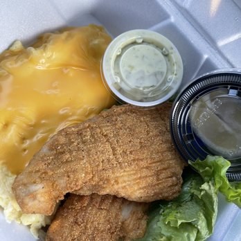 Pete's Place - Catfish and scrambled eggs with American cheese - Breakfast & Brunch Near Me - Greenacres, Florida