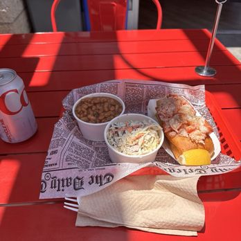 Lobster West - lobster roll, slaw, beans - Seafood Near Me - Coronado, California