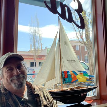 Adrift - We've been fans of Meridian chardonnay for a very long time, so we were amused to be seated by the Meridian Vineyards model sailboat. - Seafood Near Me - Anacortes, Washington Adrift - We've been fans of Meridian chardonnay for a very long time, so we were amused to be seated by the Meridian Vineyards model sailboat. - Seafood Near Me - Anacortes, Washington