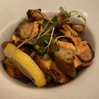 The Foxtail - Grilled octopus with shishito peppers, GET THIS! So good - Breakfast & Brunch Near Me - Downers Grove, Illinois