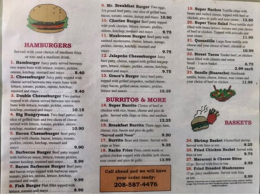 Menu photo 1 Highway 30 Drive In Mountain Home, ID Menu photo 1 Highway 30 Drive In Mountain Home, ID