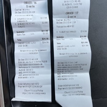 Piara Pizza - Receipt - Pizza Near Me - El Monte, California Piara Pizza - Receipt - Pizza Near Me - El Monte, California