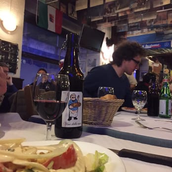 La Trattoria da Tonino - Melee salad, house wine, and "decorated" beams -- cozy, kitschy, definitely charming! - Italian Near Me - Geneva, GE La Trattoria da Tonino - Melee salad, house wine, and "decorated" beams -- cozy, kitschy, definitely charming! - Italian Near Me - Geneva, GE