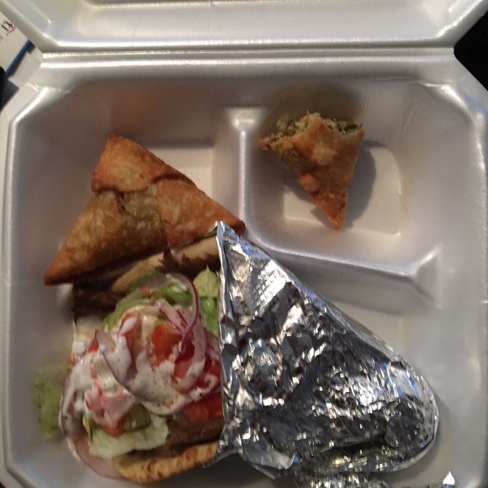 Gyros & Kabobs - Chicken and beef sambo with a lil original gyro.  8 bucks.  BOOM! - Mediterranean Near Me - Denver, Colorado