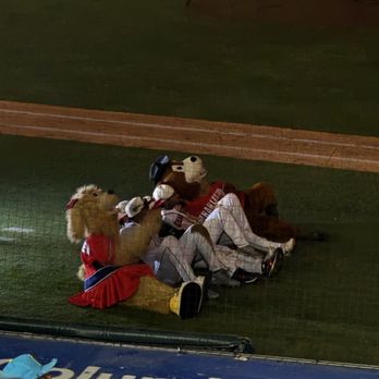 Charleston Riverdogs - Mascots watching Friday Fireworks - Professional Sports Teams Near Me - Charleston, South Carolina Charleston Riverdogs - Mascots watching Friday Fireworks - Professional Sports Teams Near Me - Charleston, South Carolina