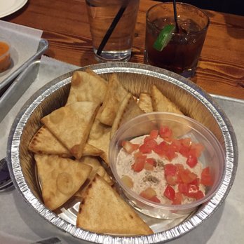 Local Cue - Boiled peanut hummus. Yummy fried pita wedges! - Barbeque Near Me - Greenville, South Carolina