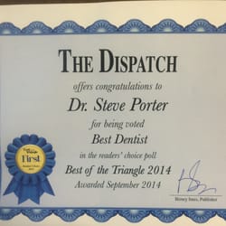 Singley & Crane Family Dentistry - Voted Best Dentist in the Golden Triangle in readers' choice poll of The Dispatch. Dr. Steve Porter