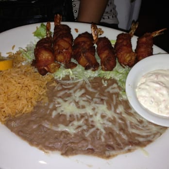Los Compadres - Bacon wrapped shrimp entree. I forgot the name. - Mexican Near Me - Long Beach, California