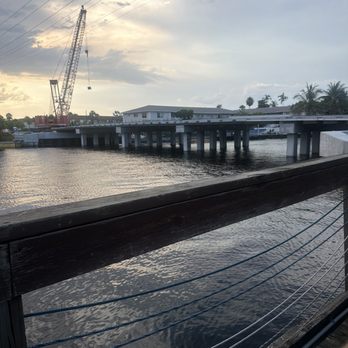 Brewfish Bar & Grill - View from the deck McNab bridge under construction - Bars Near Me - Pompano Beach, Florida Brewfish Bar & Grill - View from the deck McNab bridge under construction - Bars Near Me - Pompano Beach, Florida