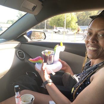 Rose Bowl Stadium - Unicorn floatee with raspberry and grape slushee with candies - Stadiums & Arenas Near Me - Pasadena, California Rose Bowl Stadium - Unicorn floatee with raspberry and grape slushee with candies - Stadiums & Arenas Near Me - Pasadena, California