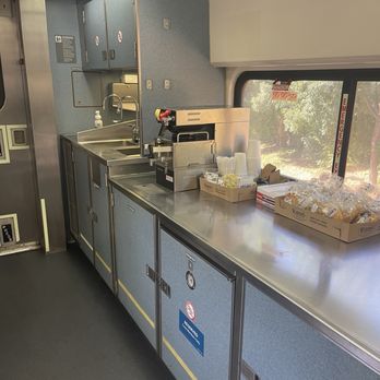 Amtrak - Complementary self serve beverage station in Business Class - Train Stations Near Me - Oxnard, California