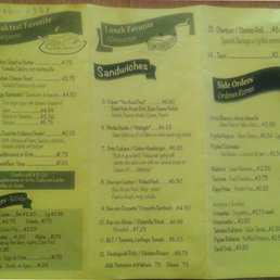 La Cocinita Cubana Menu La Cocinita Cubana Menu