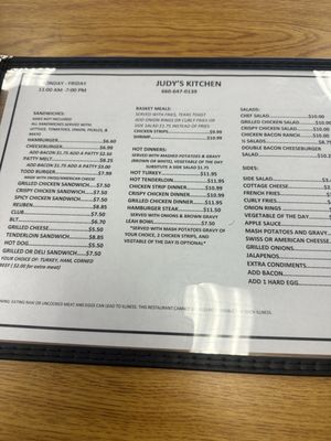 Menu photo 1 Judy’s Kitchen Windsor, MO Menu photo 1 Judy’s Kitchen Windsor, MO