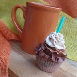 Natural Creamy Cappuccino soap cupcake