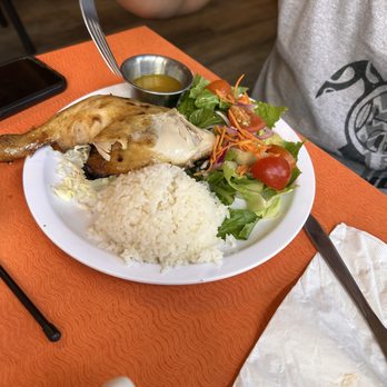 Hana Hou Restaurant - Chicken and rice and salad. My husband is on a strict diet due to his health. - Comfort Food Near Me - Naalehu, Hawaii Hana Hou Restaurant - Chicken and rice and salad. My husband is on a strict diet due to his health. - Comfort Food Near Me - Naalehu, Hawaii