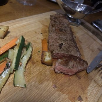 Certo Italian Restaurant - NY STRIP STEAK WOOD-OVEN with sautéed zucchini carrots - Italian Near Me - Miami, Florida Certo Italian Restaurant - NY STRIP STEAK WOOD-OVEN with sautéed zucchini carrots - Italian Near Me - Miami, Florida