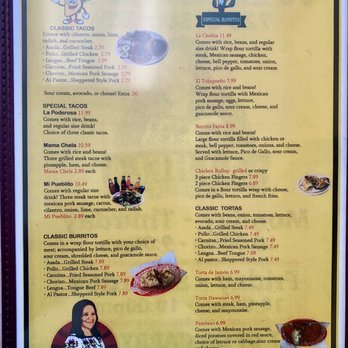 Taqueria La Chela - Menu 2 of 4 - Mexican Near Me - Indianapolis, Indiana Taqueria La Chela - Menu 2 of 4 - Mexican Near Me - Indianapolis, Indiana
