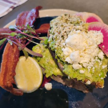 Five5eeds - Avacado toast with a side of bacon - Coffee & Tea Near Me - Park City, Utah Five5eeds - Avacado toast with a side of bacon - Coffee & Tea Near Me - Park City, Utah