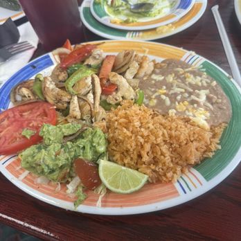 La Fogata - Chicken Fajitas, if you look by the beans you can see my wifes shrimp. Lol - Seafood Near Me - Wichita Falls, Texas La Fogata - Chicken Fajitas, if you look by the beans you can see my wifes shrimp. Lol - Seafood Near Me - Wichita Falls, Texas