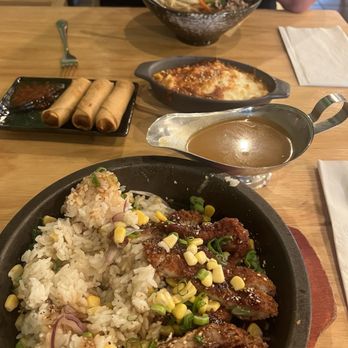 MiMi's Kitchen - Sizzling Chicken Katsu, Cheese Corn, 4 Piece Spring Roll, Beef Udon Soup - Asian Fusion Near Me - San Jose, California MiMi's Kitchen - Sizzling Chicken Katsu, Cheese Corn, 4 Piece Spring Roll, Beef Udon Soup - Asian Fusion Near Me - San Jose, California