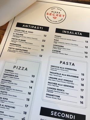 Menu photo 8 Pizza Secret Brooklyn, NY