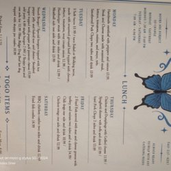 Lunch menu