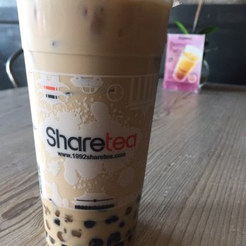 Purl Tea - My fav, Classic Black Milk Tea with panda boba (black and white boba) !! - Coffee & Tea Near Me - San Diego, California