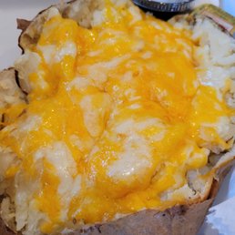 This baked potato is huge! This baked potato is huge!