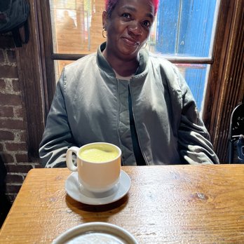 Blue Star Parlor - Ginger turmeric tea (& my mom) - Cafes Near Me - Brooklyn, New York