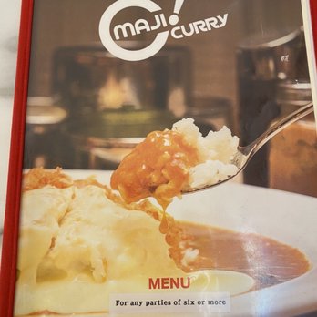 MAJI Curry - Menu (18% gratuity for parties of 6 or more) - Japanese Curry Near Me - Irvine, California